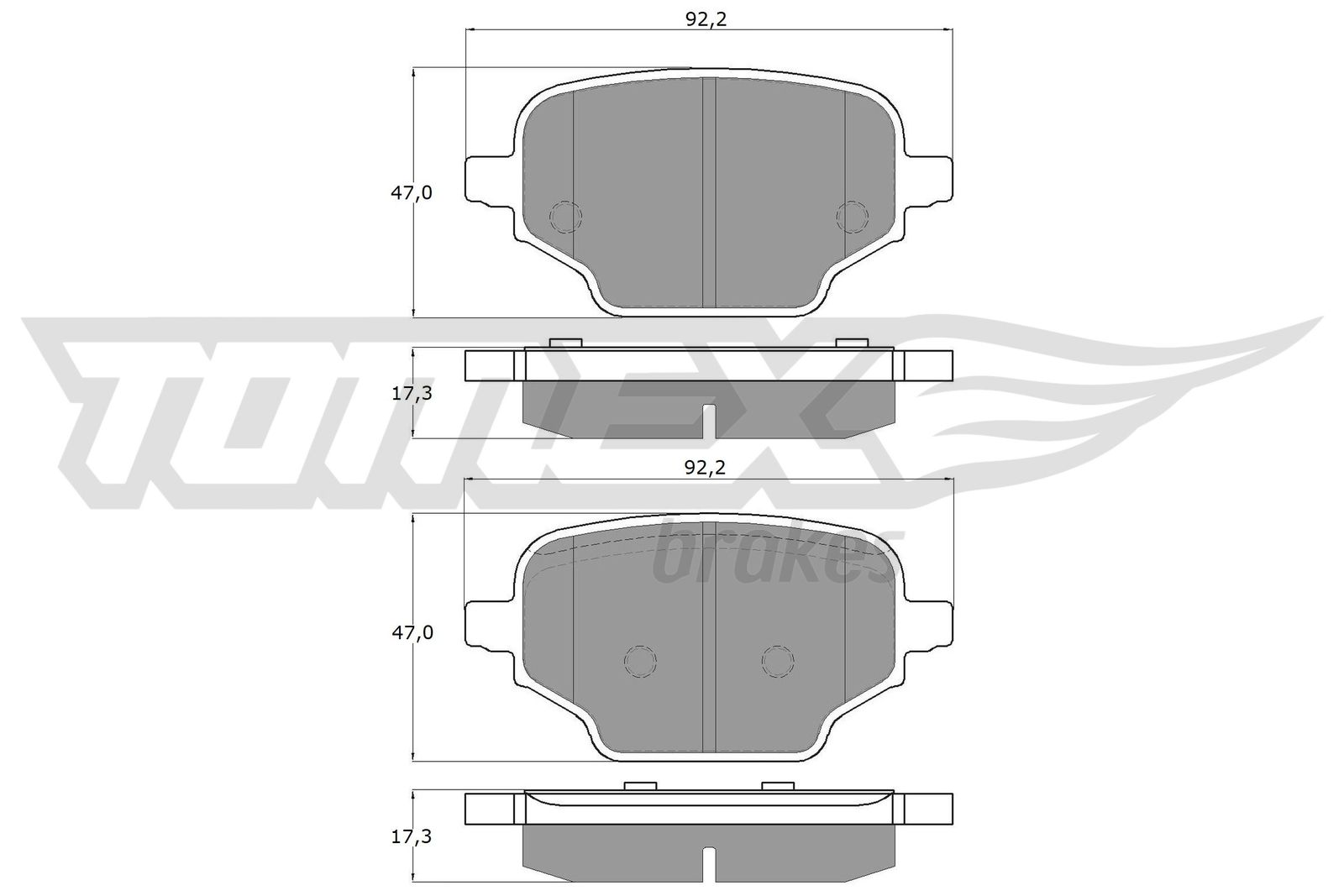 BLUE PRINT ADBP420048 Bremsekloss sett